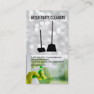Maid Cleaning Janitor Services Business Card
