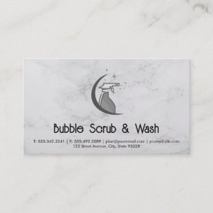 Maid Cleaning Service   Spray Bottle Logo Business Card