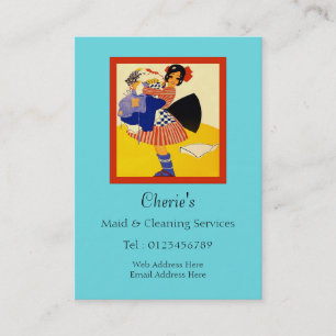 Maid & Cleaning Services Business Card