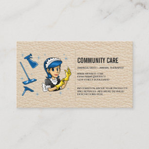 Maid   Cleaning Services Business Card