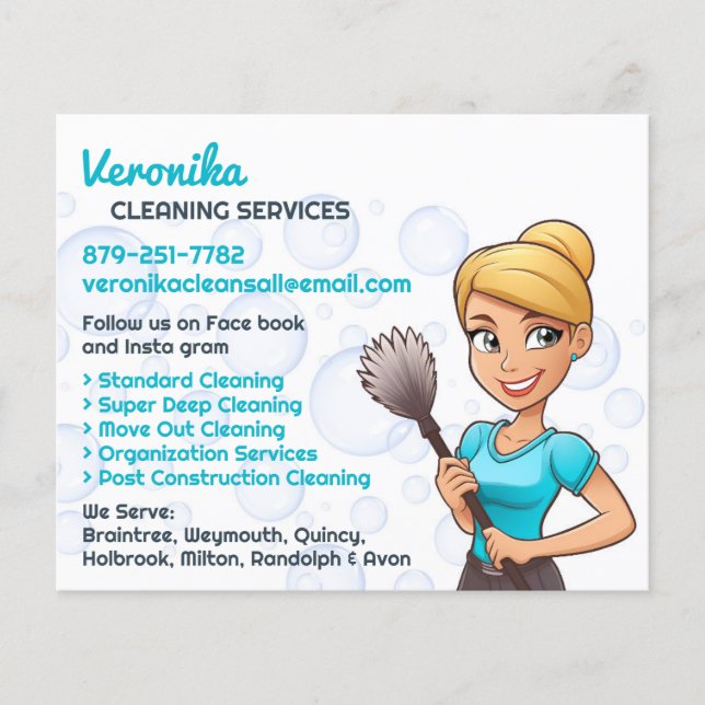 Maid Cleaning Services Flyer (Front)