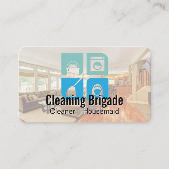 Maid Cleaning Services | Sanitising Business Card (Front)