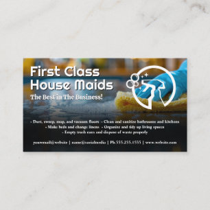 Maid Cleaning The Kitchen Business Card