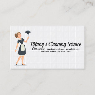 Maid Dusting Logo   Bathroom Tiles  Business Card