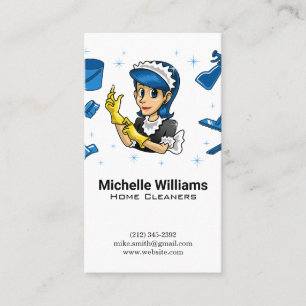 Maid Getting Ready to Work   Hotel Services Business Card
