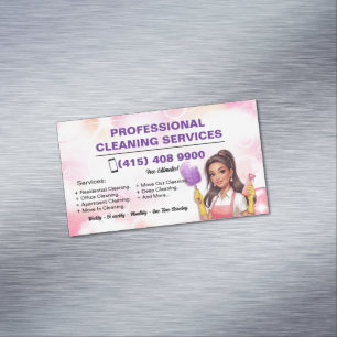 Maid Janitorial Lady Business Card House Cleaning