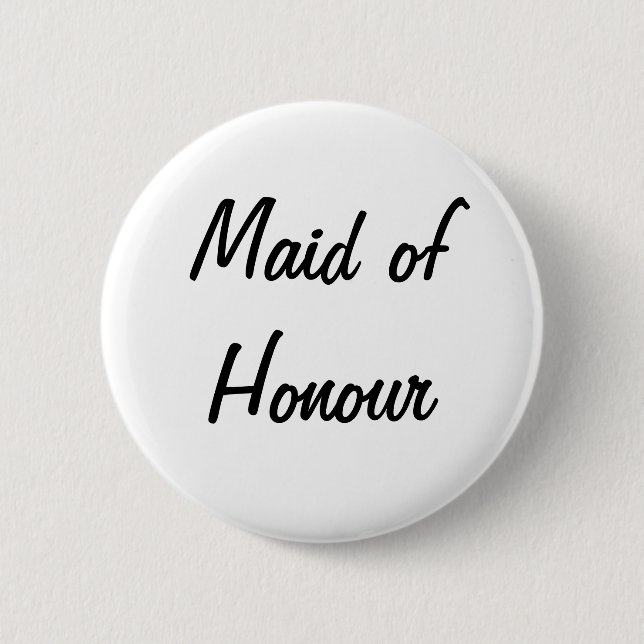'Maid of Honor' Badge (Front)