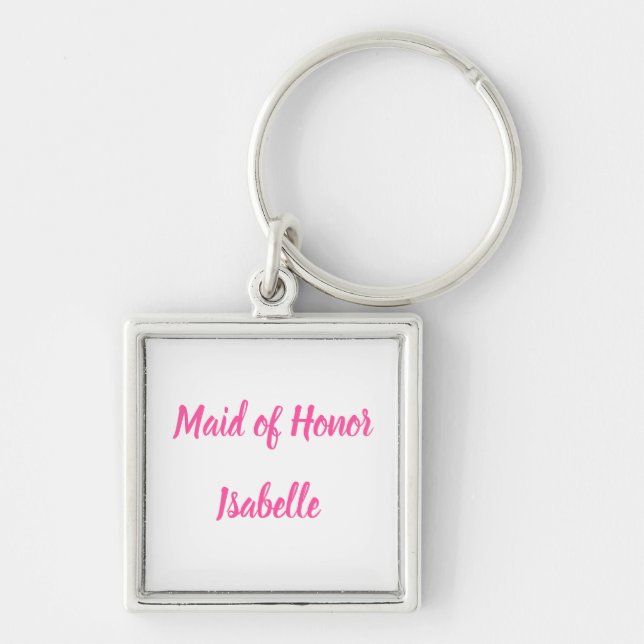 Maid of Honor Gifts Custom Name Gifts Wedding  Key Ring (Front)