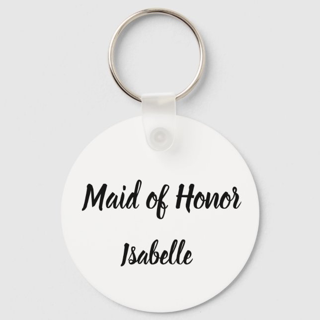 Maid of Honor Gifts Custom Name Gifts Wedding  Key Ring (Front)