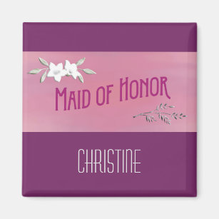 Maid of Honor Magenta Magnet