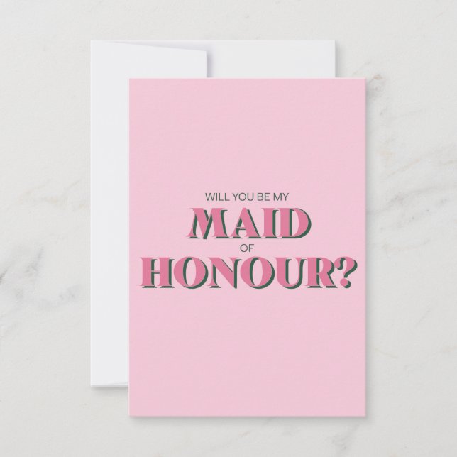 Maid of Honor Proposal Card (Front)