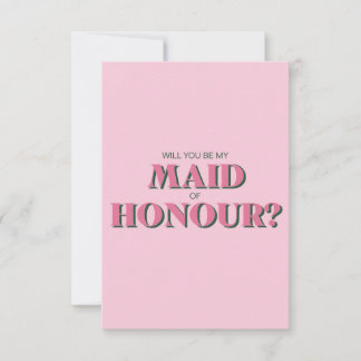Maid of Honor Proposal Card