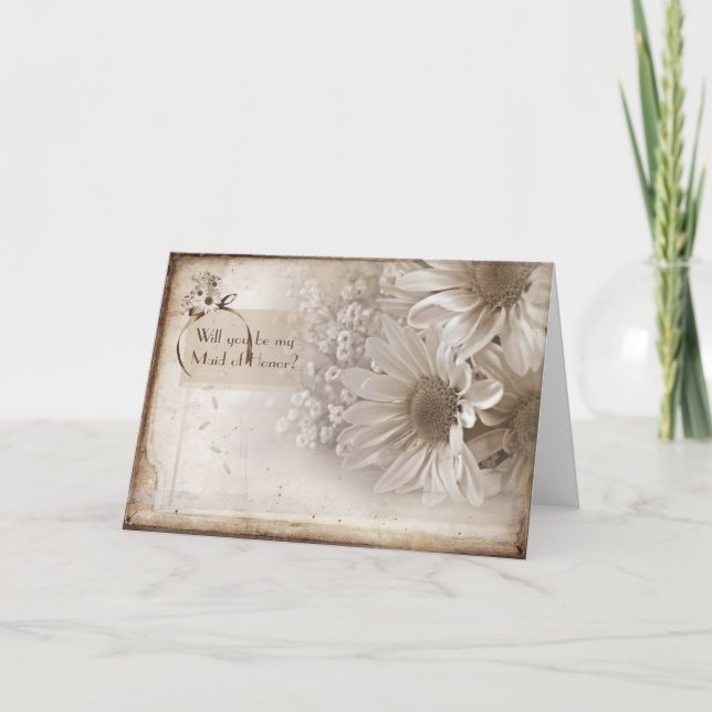 Maid Of Honor Request Invitation (Front)