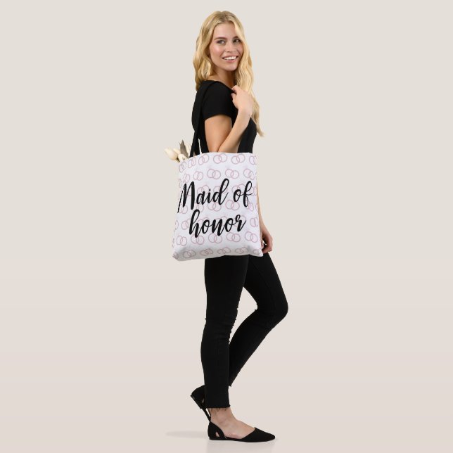 Maid of Honor Wedding Ring Print Tote Bag (On Model)