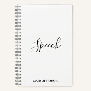 Maid of Honor Wedding Speech Notebook
