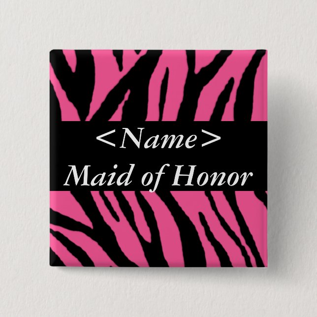 Maid of Honour 15 Cm Square Badge (Front)