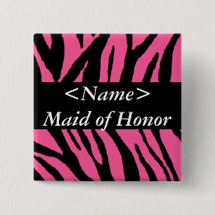 Maid of Honour 15 Cm Square Badge