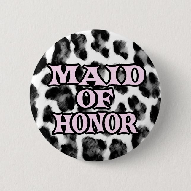 Maid of Honour 6 Cm Round Badge (Front)