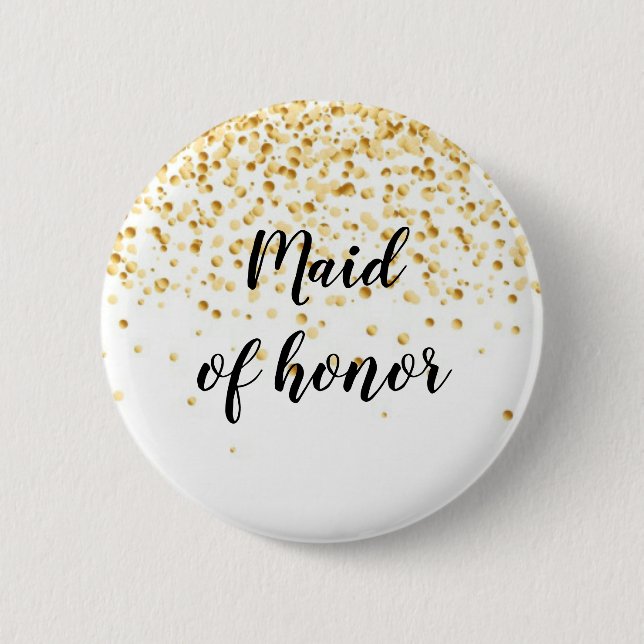 Maid of honour 6 cm round badge (Front)