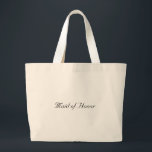 Maid of Honour Bag<br><div class="desc">Navy/Natural Bag Wording-MAid of Honour</div>