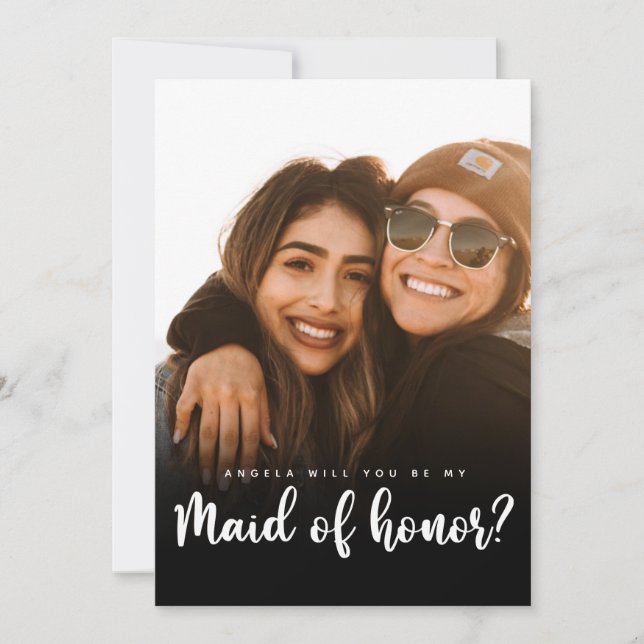 Maid of honour bridal proposal Flat Card (Front)