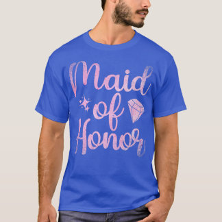 Maid Of Honour Bride Party Marriage Bridal Shower T-Shirt