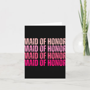 Maid Of Honour Bride Squad I Do Crew Pink Bachelor Card