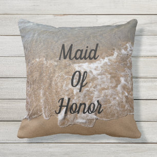 Maid Of Honour Bridesmaid Gift Nautical Elegant Cushion