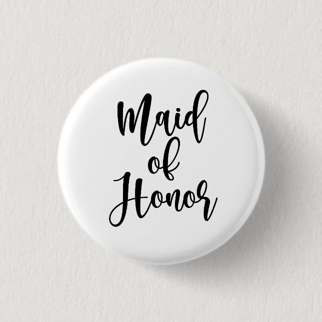 Maid of Honour Button (Front)