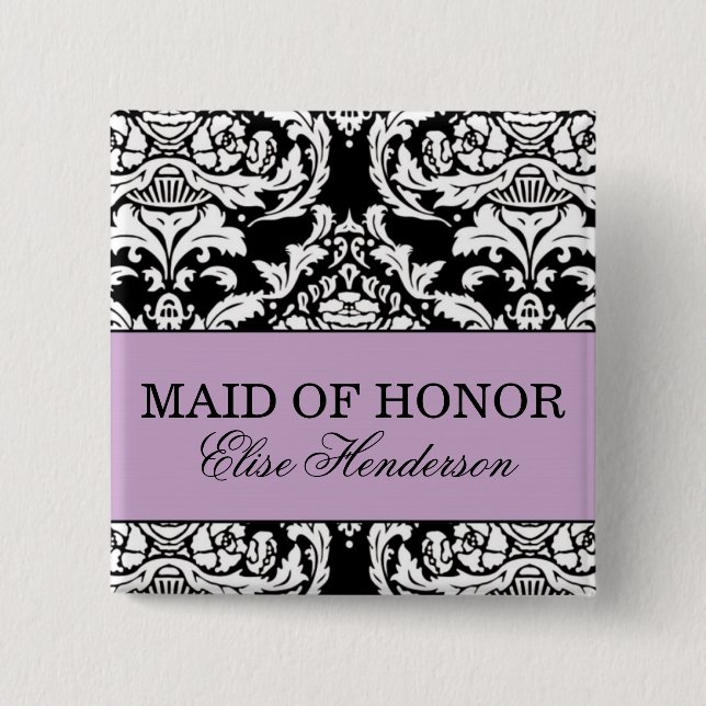 Maid of Honour Button (Front)