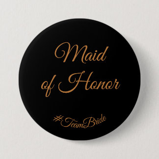 Maid of Honour Button PIn