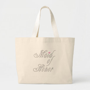 Maid of Honour Classy Greys Large Tote Bag