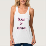 Maid of Honour Disco Cowgirl Bachelorette Party Singlet<br><div class="desc">Celebrate in style with this graphic tank top that's perfect for disco cowgirl themed bachelorette parties. It features the words MAID OF HONOR spelled out in black and white cow hide patterned letters with pink star accents.</div>