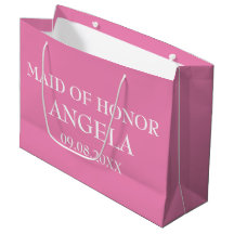 Maid of Honour Elegant Custom Name Gifts Wedding