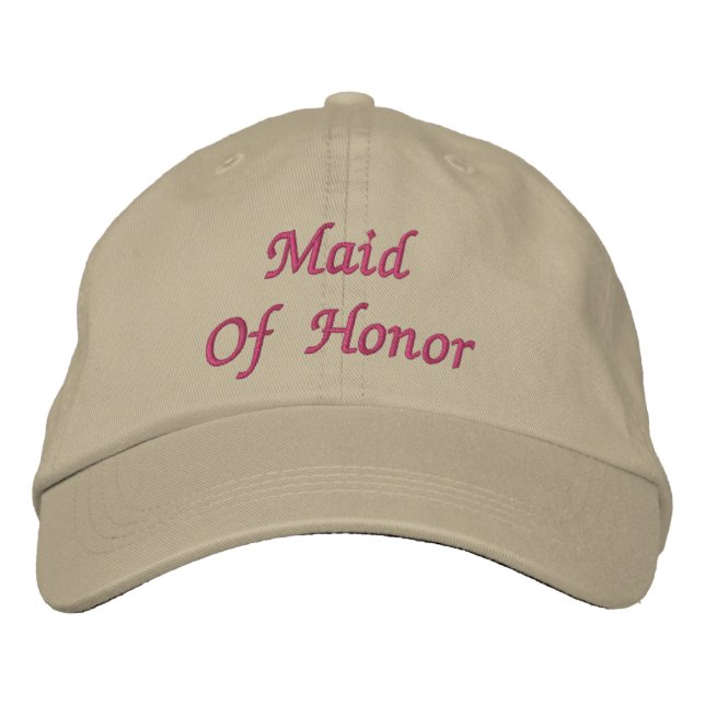 Maid Of Honour Embroidered Hat (Front)