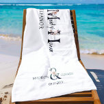 Maid of Honour Floral Letter Bachelorette Weekend Beach Towel<br><div class="desc">Maid of Honour beach towel to personalise for your number one girl to take on your bachelorette weekend or a thoughtful welcome gift for your destination wedding. Maid of Honour is lettered with neutral boho floral letters and handwritten script. You can also add the name of the bride and groom...</div>