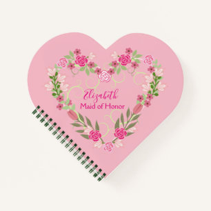 Maid of Honour Floral Wedding Notebook