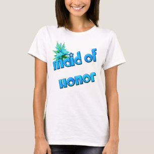 Maid Of Honour Flower Bouquet Wedding Party T-Shirt
