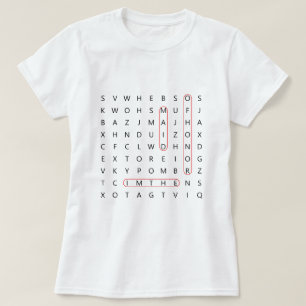 Maid of Honour Fun Wedding Word Find Bachelorette  T-Shirt