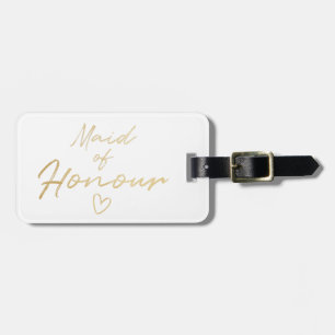 Maid of Honour - Gold faux foil Luggage Tag