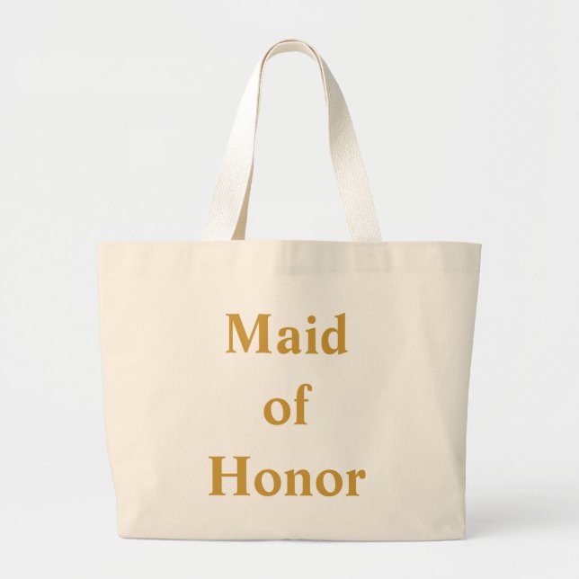 Maid of Honour Gold Large Tote Bag (Front)
