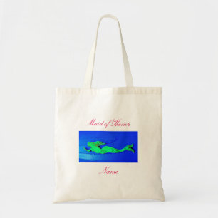 Maid of Honour green mermaid Tote Bag