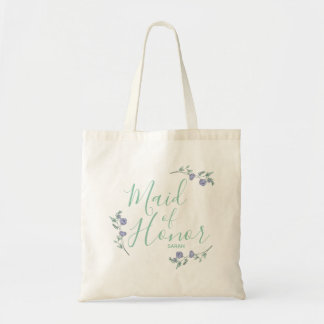 Maid of Honour, Lavender & Sage Floral Tote Bag