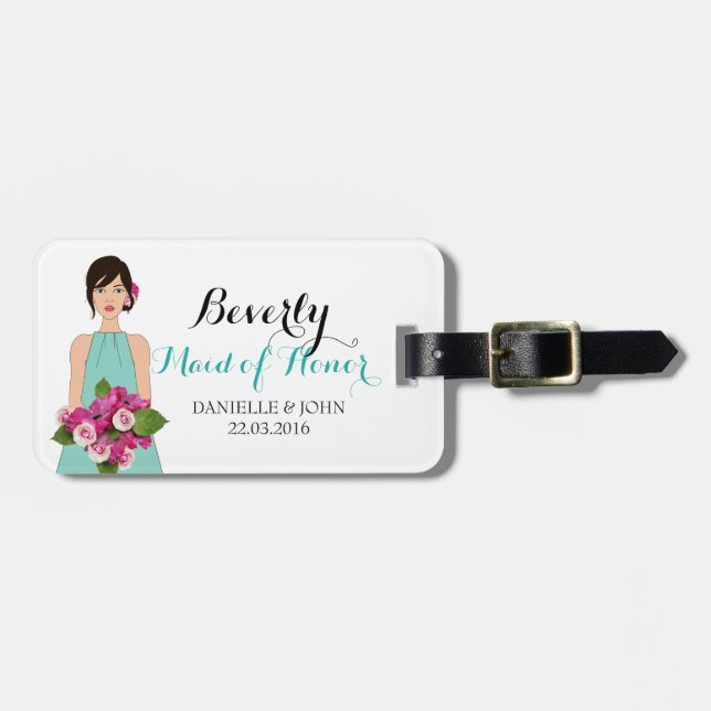 Maid of Honour Luggage Tag (Front Horizontal)
