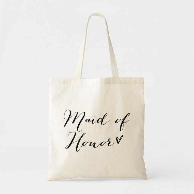 Maid of Honour | Modern Calligraphy Tote Bag (Front)
