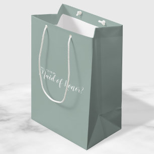 Maid of Honour Modern Proposal Medium Gift Bag