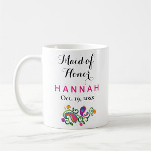 Maid of Honour Modern Typography Script Wedding Coffee Mug