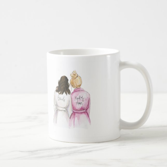 Maid of Honour? Mug Dk Br Waves Bride Bl Bun Maid (Right)