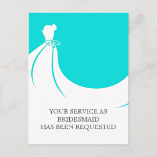 Maid of Honour or Bridesmaid Postcard Invite