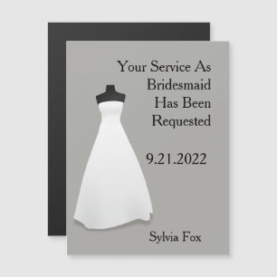 Maid of Honour or Bridesmaid Reminder Magnetic Invitation